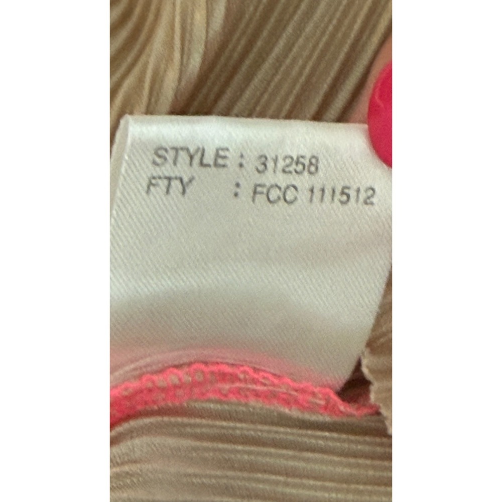 Jamie Sadock Sleeveless Top Women's Pink Tan Pleated Zip Golf Size Large - Picture 6 of 8
